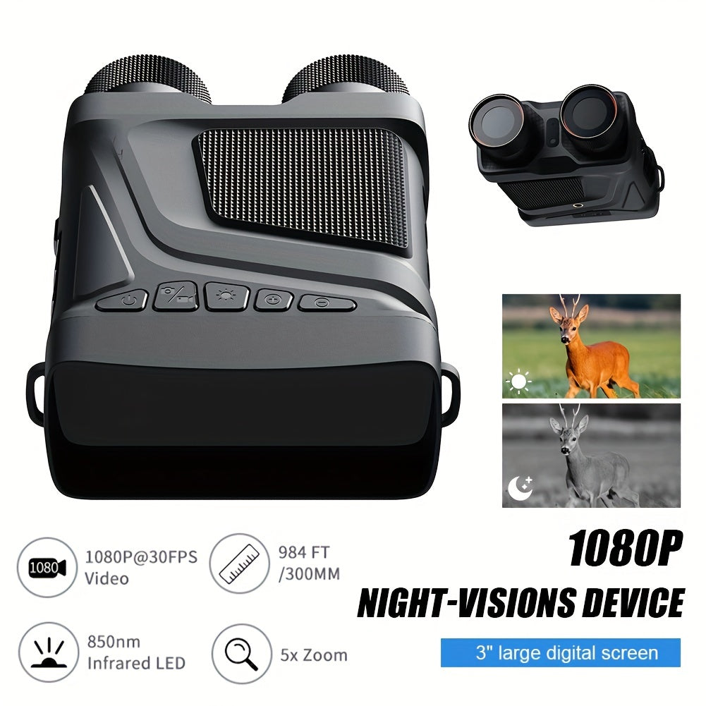 1080P Infrared Night Vision Binocular Telescope 5X Zoom