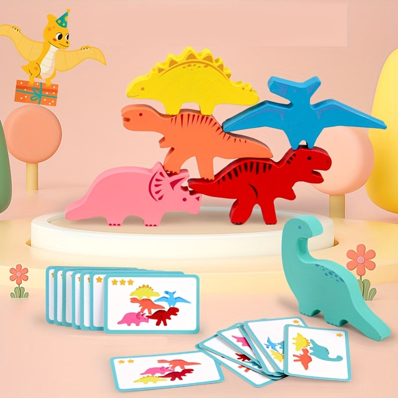 Dinosaur Animal Stack Height Toy Fun Balance Challenge Exercise