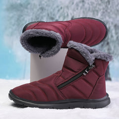 Winter Plus Velvet Women's Snow Boots Warm Lightweight Casual Zipper Snow Boots