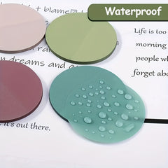 100pcs Round Transparent Sticky Notes, 8 Colors, Morandi Clear Sticky Tabs