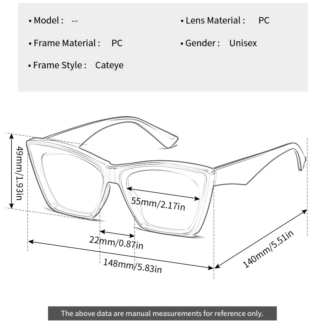 Y2K Cat Eye Sunglasses Vintage Ladies Oversized Square Anti UV Beach