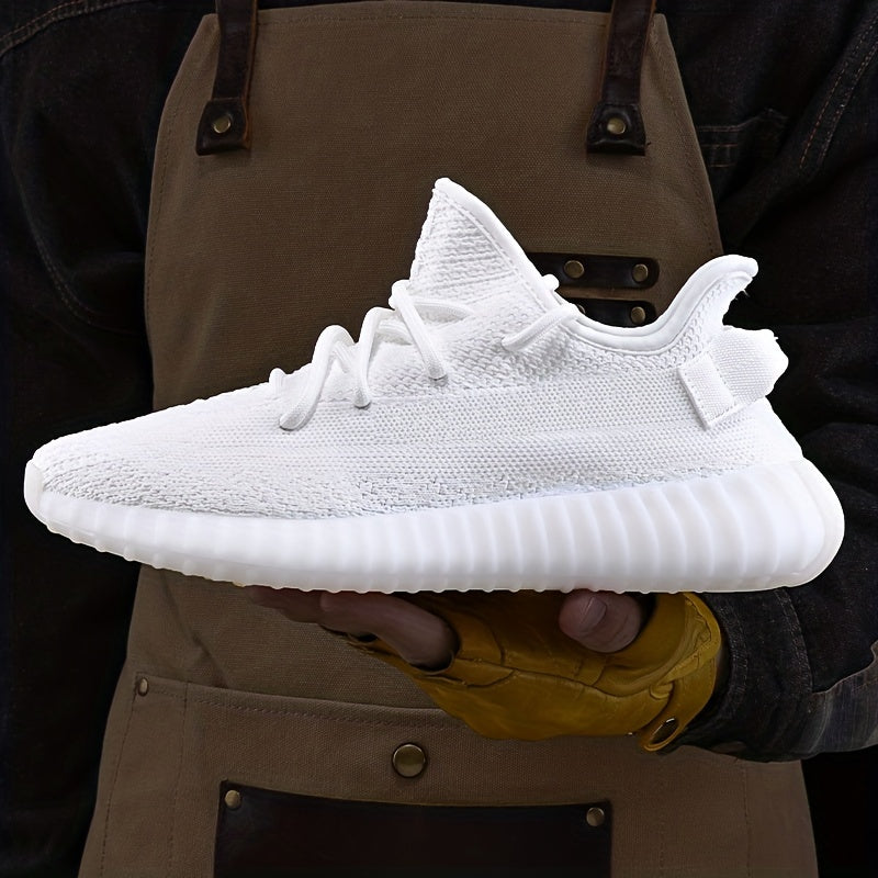 Men's Breathable Lace Up Knitted Sneakers Casual Outdoor Walking Shoes