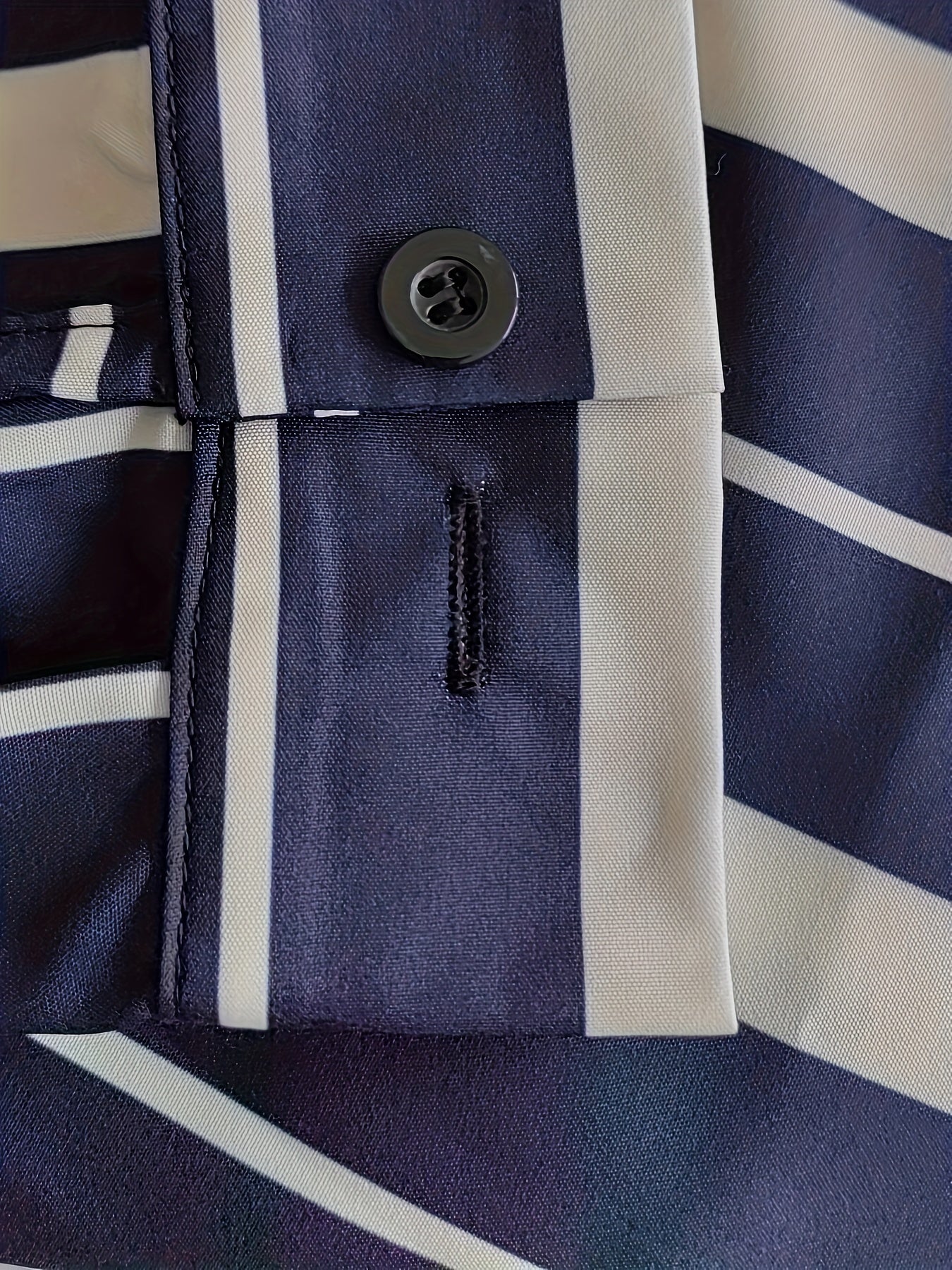  Stripe Print Long Sleeve Button Up Shirt Top