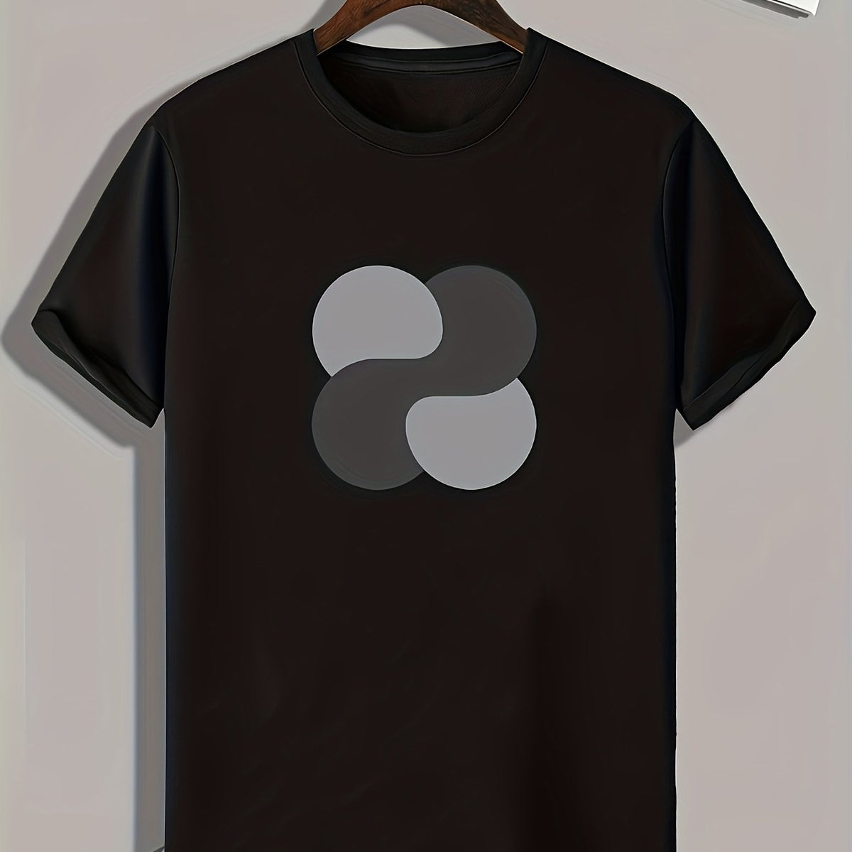 Geometric Pattern Print Men's Comfy Sports T shirt Graphic Tee