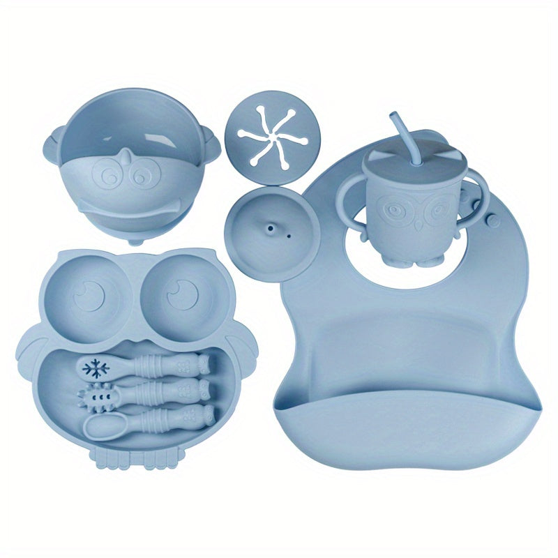 Fox Baby Led Weaning Set: Bib, Bowl, Cup, Plate, Utensils