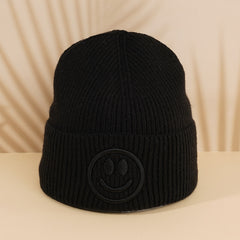 Casual Knitted Smiling Face Hat for Women