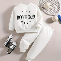 Baby Boy Casual Set THE BOYHOOD CLUB Print Kids Sweatshirt Trousers Set