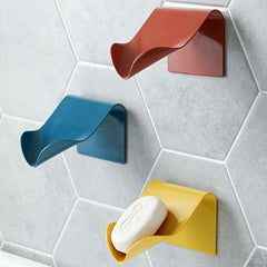Wall Mounted Soap Dish Self Adhesive Plastic Drain Soap Holder