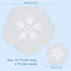 Flower Resin Tray & Coaster Molds for DIY Home Decor