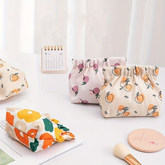 Self Closing Small Makeup Pouch Mini Travel Storage Bag For Women