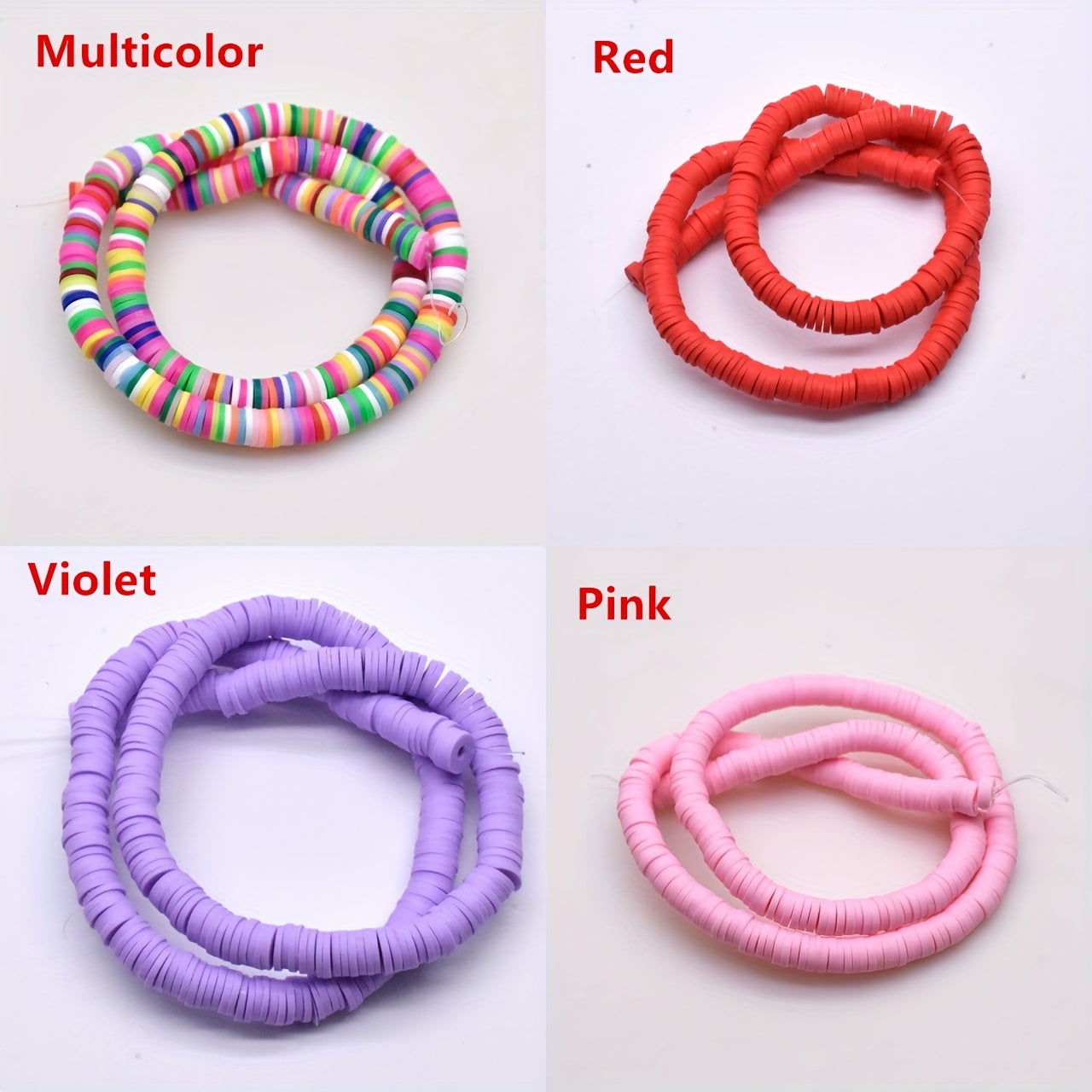 6mm Polymer Clay Rubber Spacer Beads for Jewelry Making