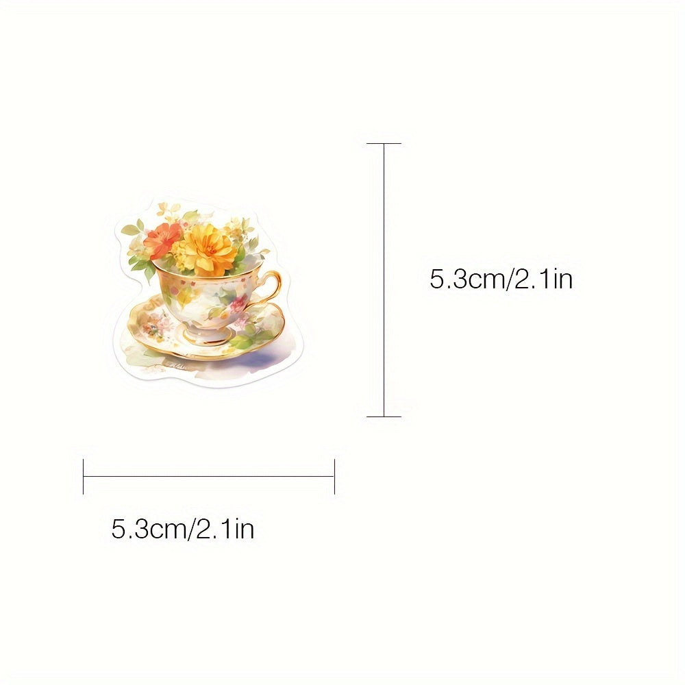50pcs Dessert Afternoon Tea Stickers Sweets and Snacks Vinyl Decals