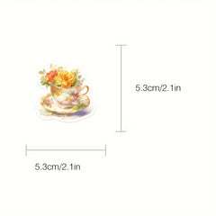 50pcs Dessert Afternoon Tea Stickers Sweets and Snacks Vinyl Decals