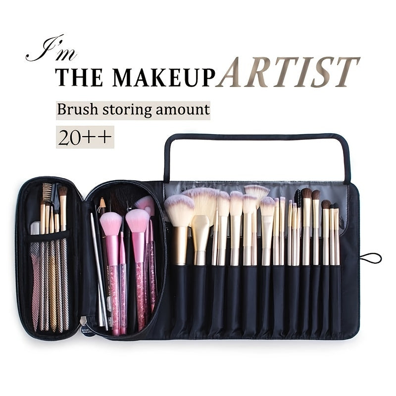 Cosmetic Organizer Roll Up Bag Makeup Brush Storage