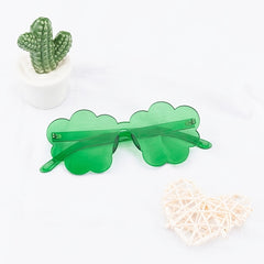 Thick Sliced Candy Love Sunglasses Flower Frameless