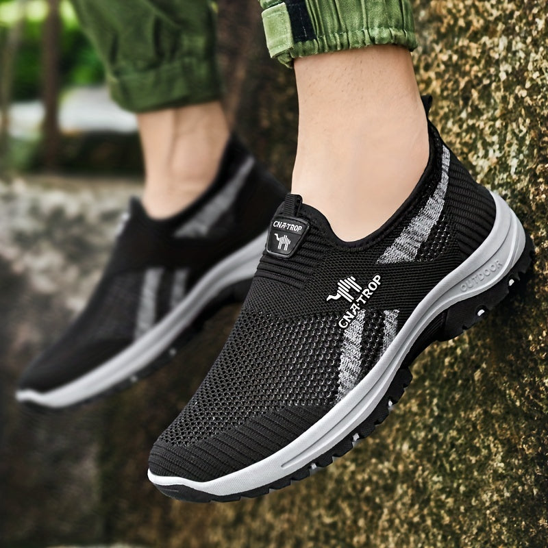 Men's Slip-On Walking Shoes Breathable Mesh Comfortable Sneakers