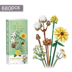 Mini Building Blocks Bouquet Set DIY Creative Building Blocks Plant Collection
