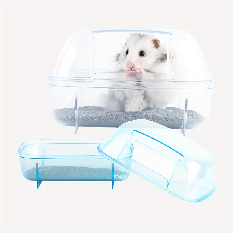 1pc 17 Transparent Hamster Sand Bathroom Small Animal Bath Container