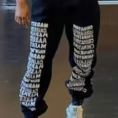 Women's High Rise Letter Print Pants
