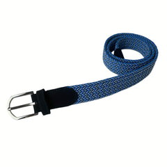 Elastic Braided Belt Pin Buckle Stretch Belt Canvas Waistband