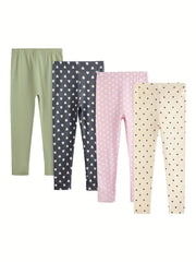 4pcs Girls Comfortable Leggings Under Layer Pants Kids Summer Clothes