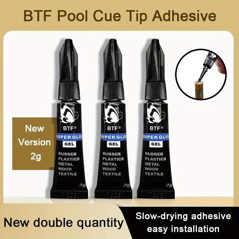 3pcs Billiard Pool Cue Tip Glue Repair Tool Billiard Accessories