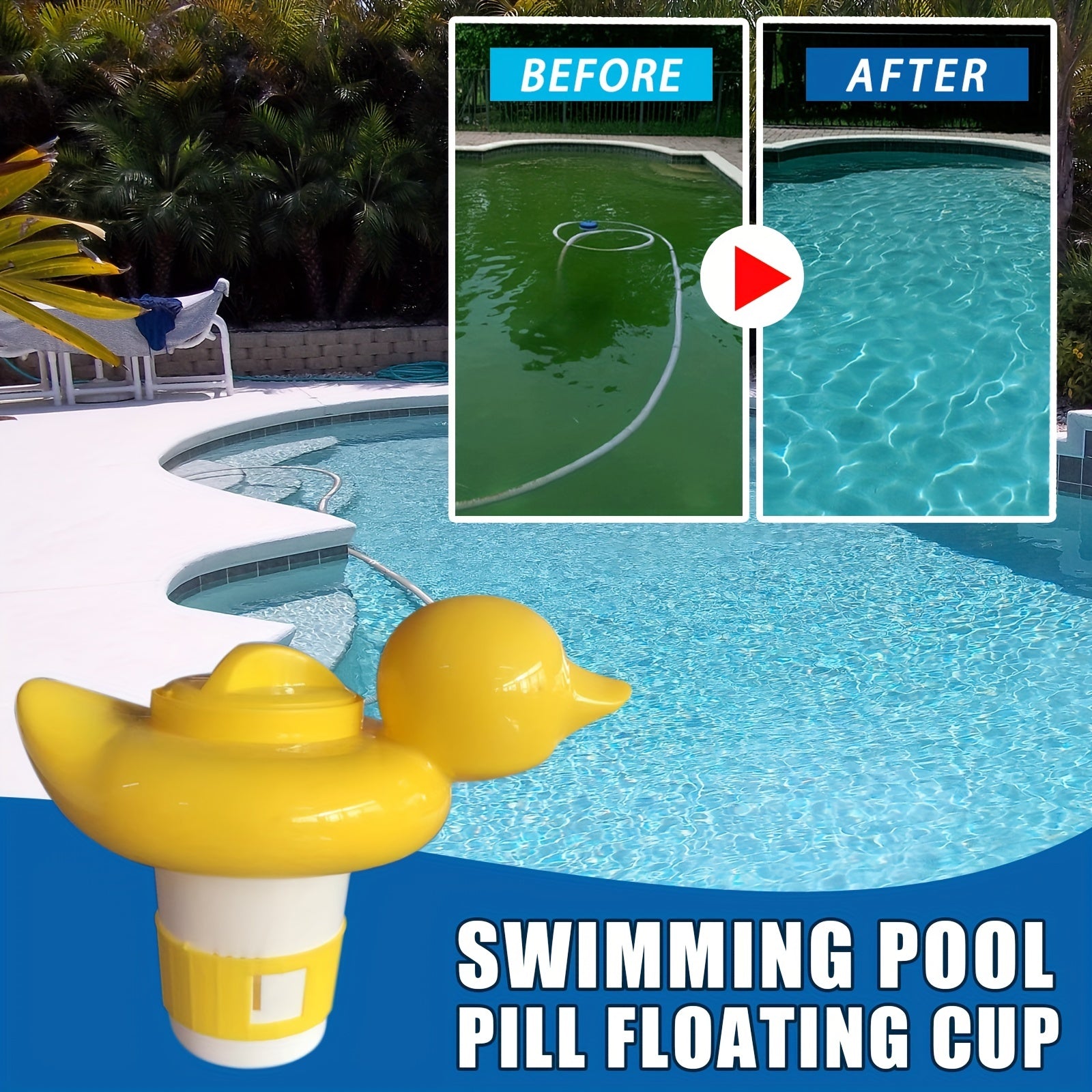 Ellow Duck Floating Pool Dosing Device for Clean Swimming Pool