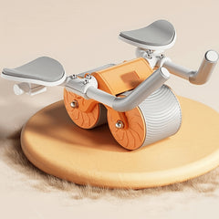 Orange Abdominal Wheel with Elbow Support Pads - Core Training Exercise