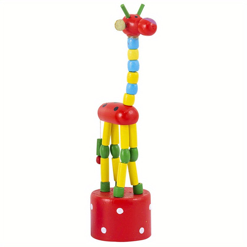 Kids Dancing Stand Giraffe Wooden Toy