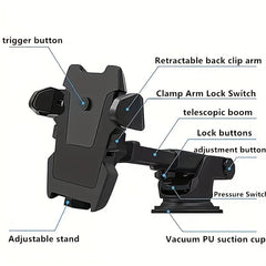 360 Rotation Telescopic Arm Car Phone Holder