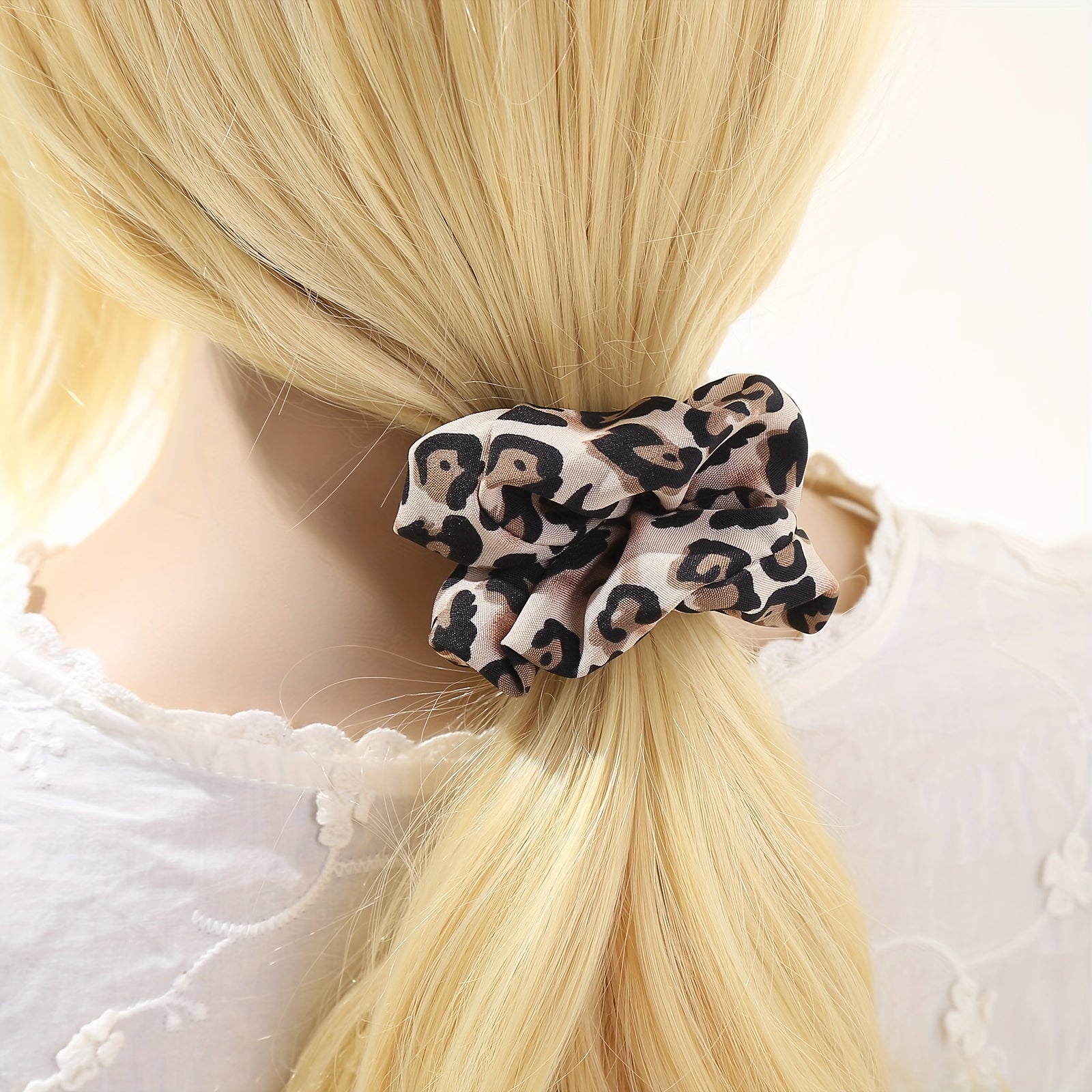 9PCS Leopard Pattern Versatile Headband Hair Tie Hair Rope Hair Accessories