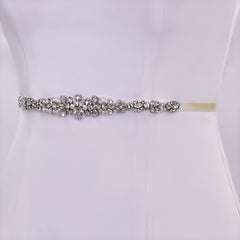 Handcrafted Rhinestone Bridal Sash Wedding Dress Accessory for Parties