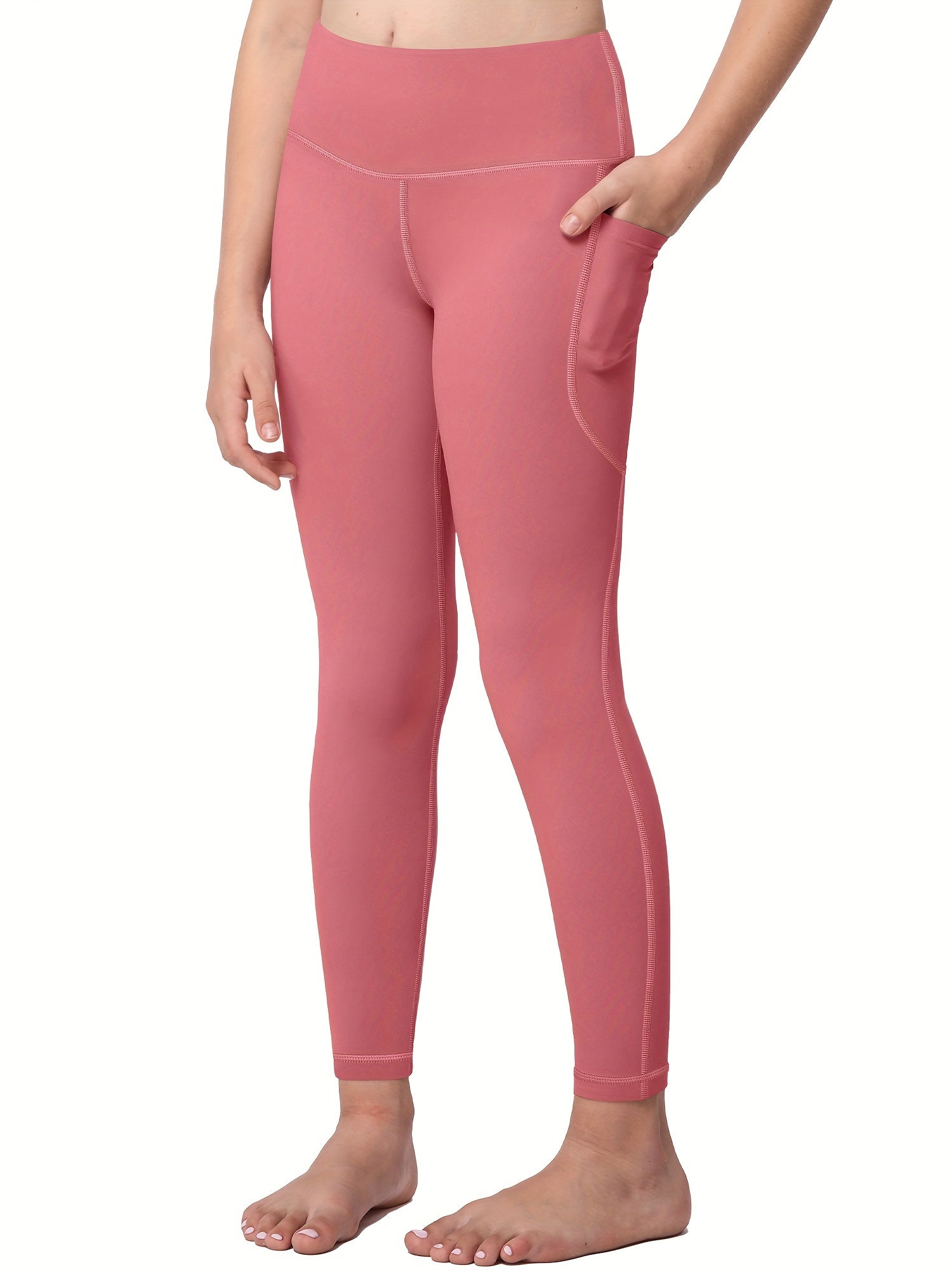 Girls Yoga Pants With Pocket Comfy Leggings Sports Dance Running Jogging