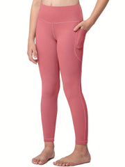 Girls Yoga Pants With Pocket Comfy Leggings Sports Dance Running Jogging