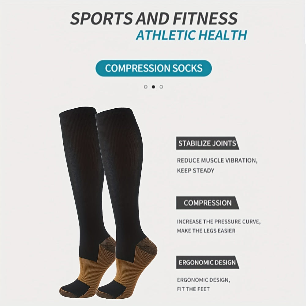 Copper Compression Socks for Improved Blood Circulation - 3 Pairs