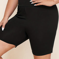  Solid Tummy Control High Rise Biker Shorts