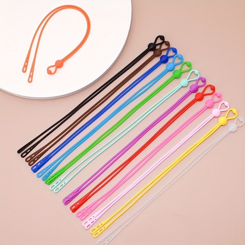 Silicone Glasses Strap Stretchy Anti Slip Retainer Adjustable Glasses Chain