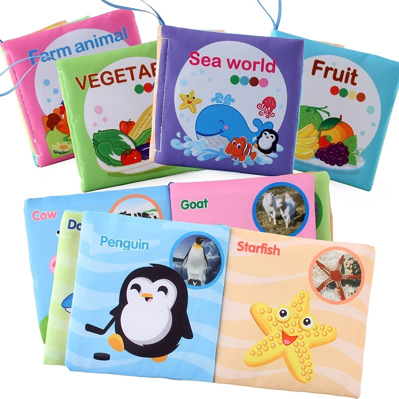 Educational Baby Cloth Books English Animal Fruit Cognitive