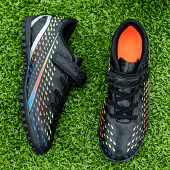 Boy's Turf Football Boots With Hook And Loop Fastener