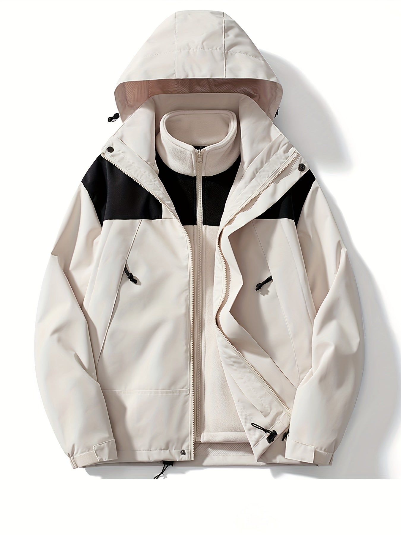 3 in 1 Block Outdoor Sports Jacket Windproof Waterproof Fleece Warm Punch Jacket