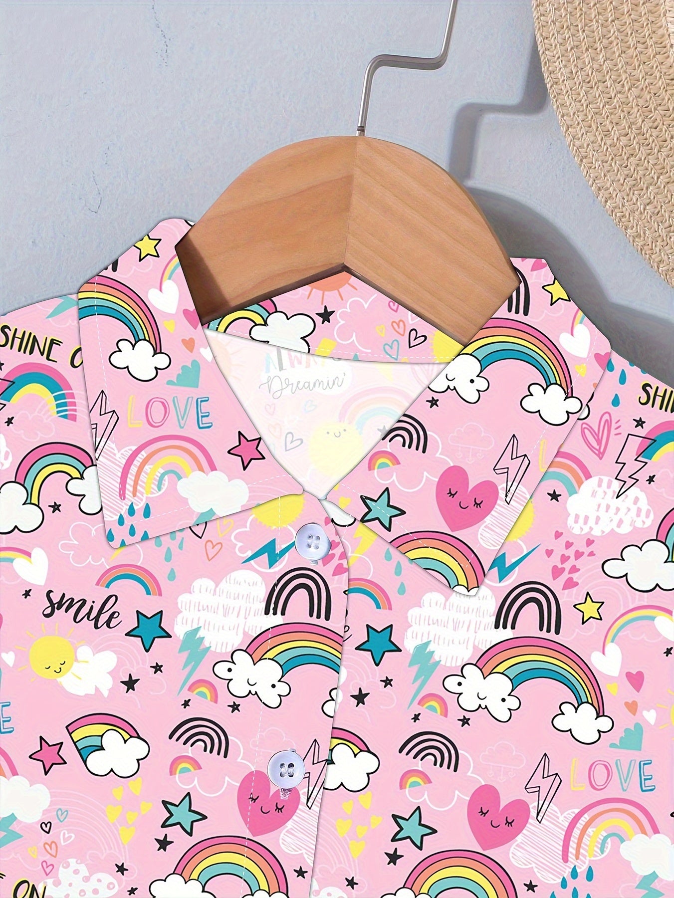 Kids Cartoon Graphic Short Sleeve Shirt