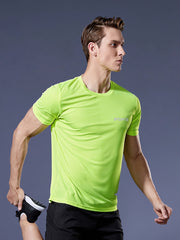 Men's Solid Ultralight Quick Dry Sport T Shirt