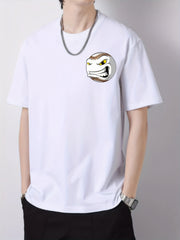 Men's Ball Print Graphic Cotton Crew Neck Active T-shirt