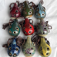 6-Hole Ceramic Flute Handicraft