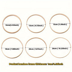 Wooden DIY Catcher Embroidery Hoop Craft Circle Ring Hanging Wedding Decor