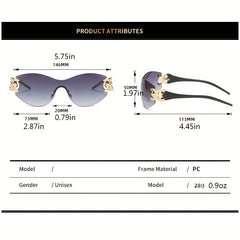 Y2K Gradient Sunglasses UV400 for Women Men