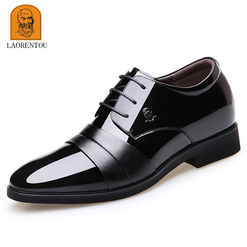 LAORENTOU Men's Leather Pointed Toe Oxford Derby Style Dress Shoes