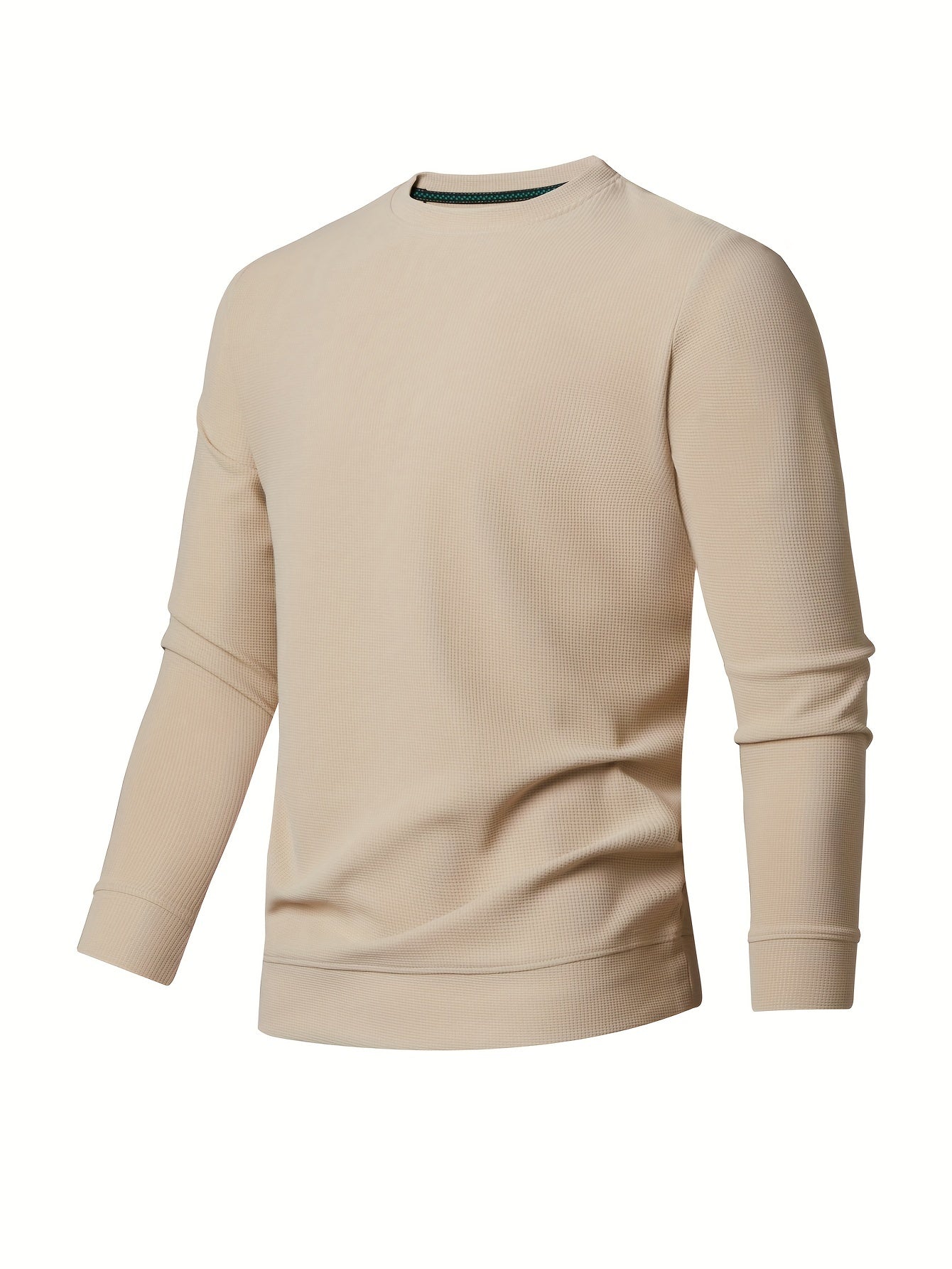 Men's Crew Neck Knit Sweatshirt Pullover Solid Tops