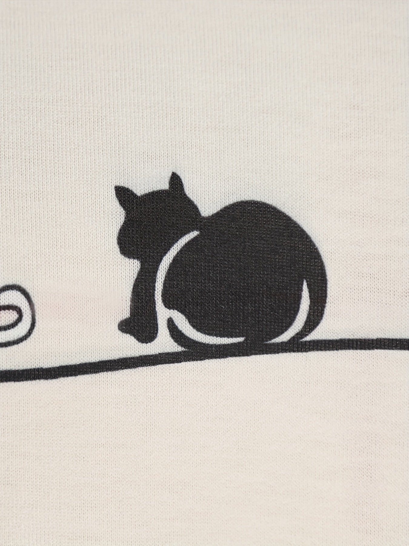  Women's Cat Print Tee Dress with Pockets