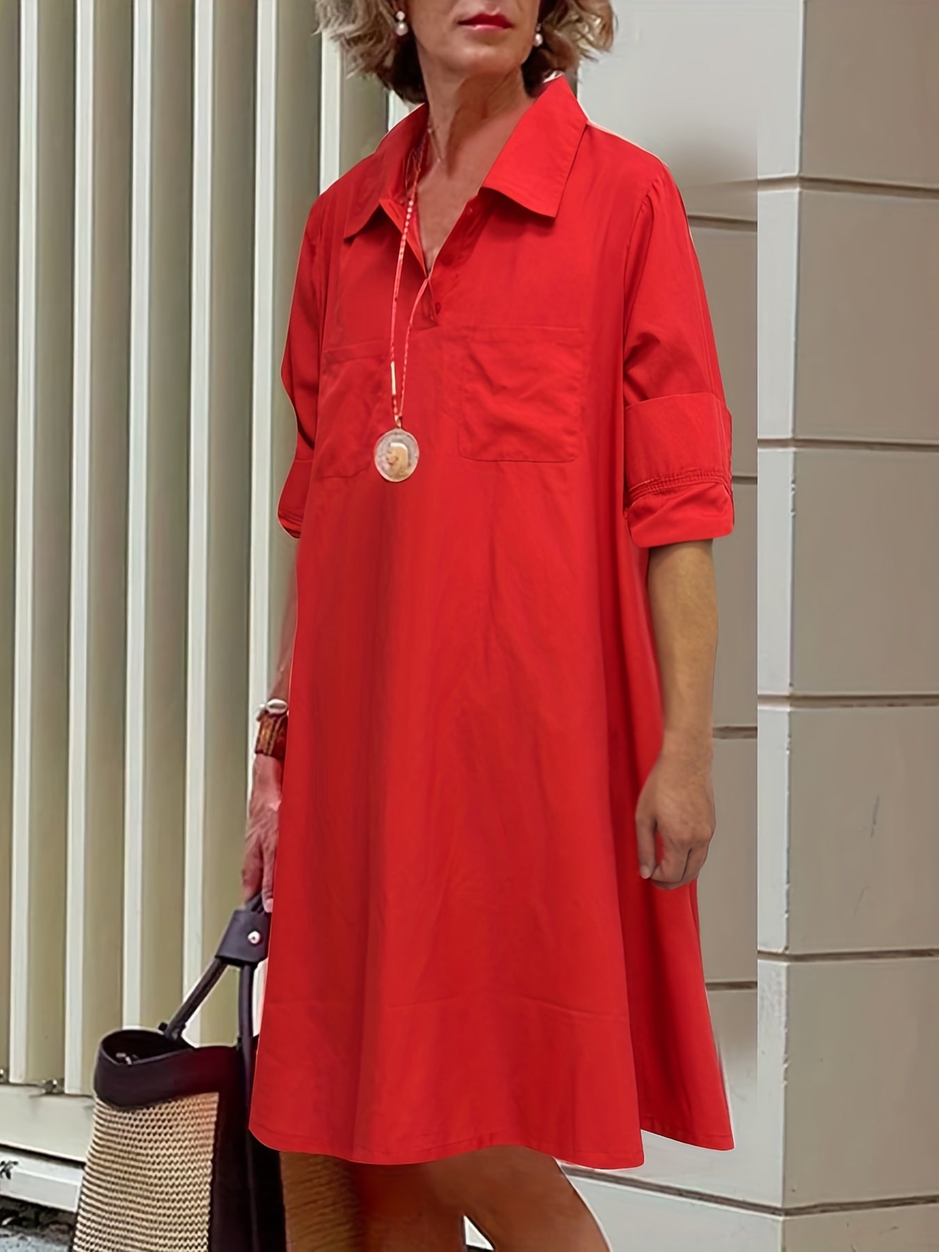  Women's Casual Button Up Loose Fit Shirt